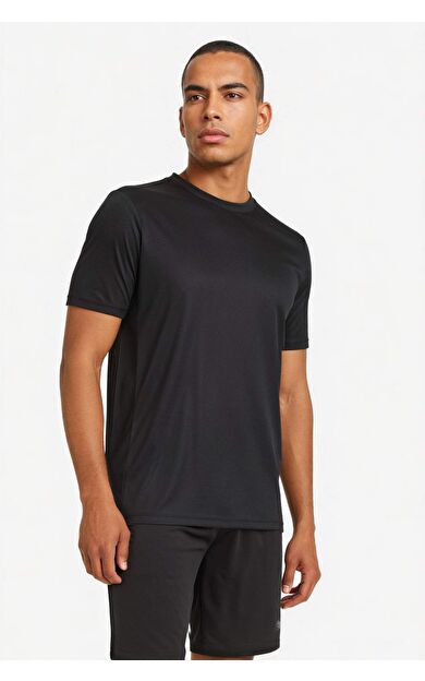 Slım Fıt Bisiklet Yaka Baskılı Sporcu Kısa Kollu Tişört