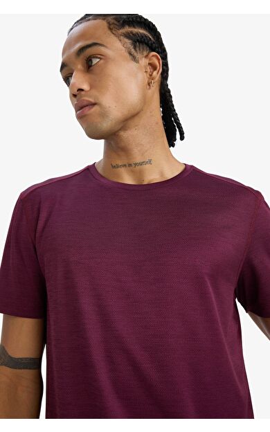 DeFacto DeFactoFit Slim Fit Dar Kesim Bisiklet Yaka Sporcu Kısa Kollu Tişört E9319AX25AUBR232
