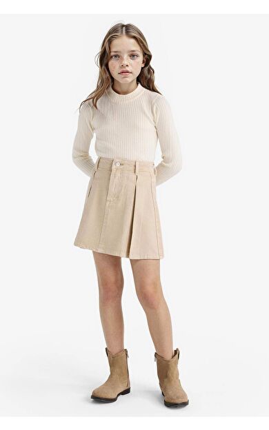 Kız Çocuk Pileli Gabardin Etek E9322A825AUGR276