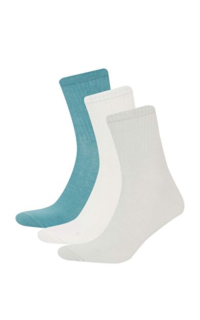 Erkek 3'lü Pamuklu Soket Çorap
