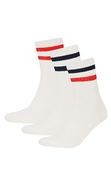 Erkek 3'lü Pamuklu Soket Çorap