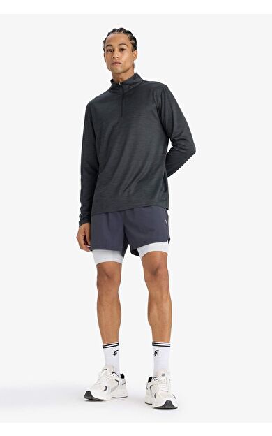 DeFactoFit Slim Fit Dar Kesim Sporcu Kısa Paça Şort E9365AX25AUAR214