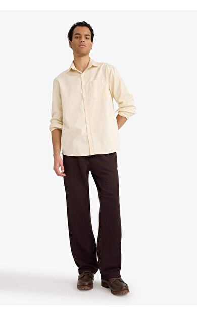 Wide Leg Cepli Geniş Paça Dokulu Eşofman Altı