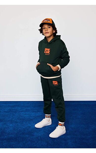 Erkek Çocuk Beli Lastikli Baskılı Eşofman Altı