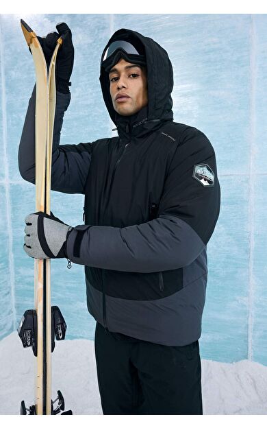 Defactofit Su İtici Regular Fit Kapüşonlu Fermuarlı Rüzgar Geçirmez Mont