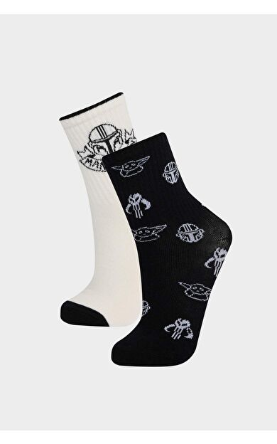 DeFacto Erkek Çocuk Star Wars-Mandalorian 2'li Pamuklu Uzun Çorap