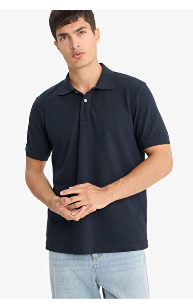 Regular Fit Polo Yaka Pike Kısa Kollu Tişört E9504AX25SMNV64