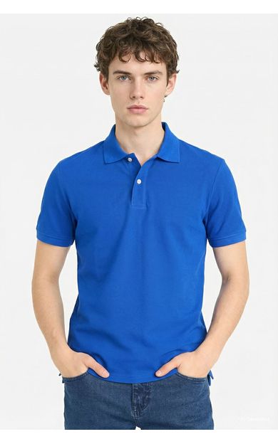 DeFacto %100 Pamuk Polo Tişört Mavi E9504AX26SPBE835