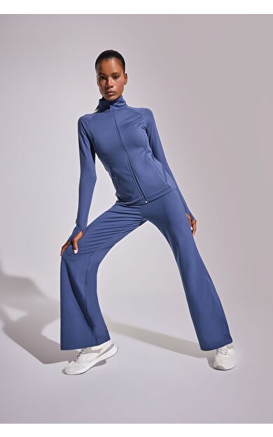 DeFacto DeFactoFit Wide Leg Geniş Paça Toparlayıcı Yüksek Bel Soft Touch Sporcu Pantolon