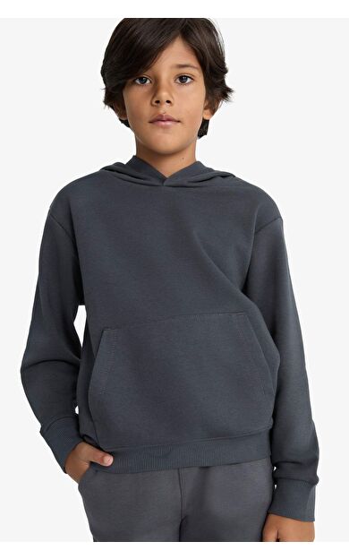 DeFacto Erkek Çocuk Regular Fit Kapüşonlu Sweatshirt E9558A825AUAR126