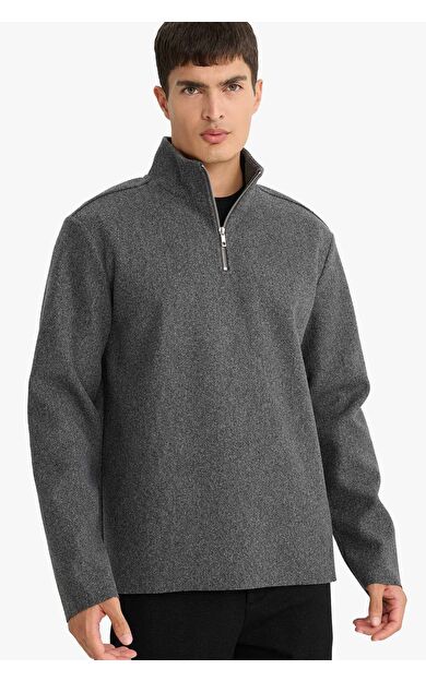 DeFacto Regular Fit Yarım Fermuarlı Sweatshirt
