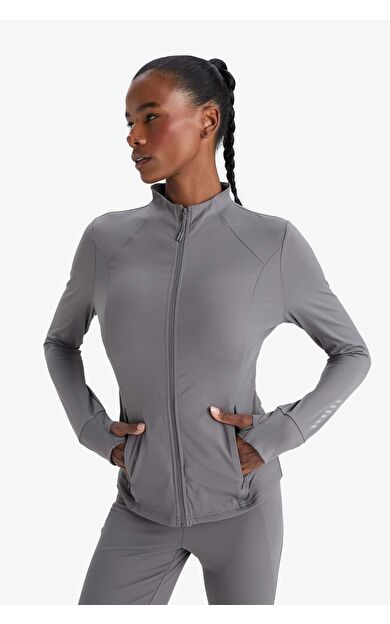 DeFacto DeFactoFit Slim Fit Dar Kesim Dik Yaka Hırka E9676AX25AUAR129