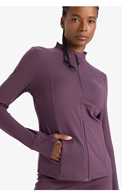 DeFactoFit Slim Fit Dar Kesim Dik Yaka Hırka E9676AX25AUBR457