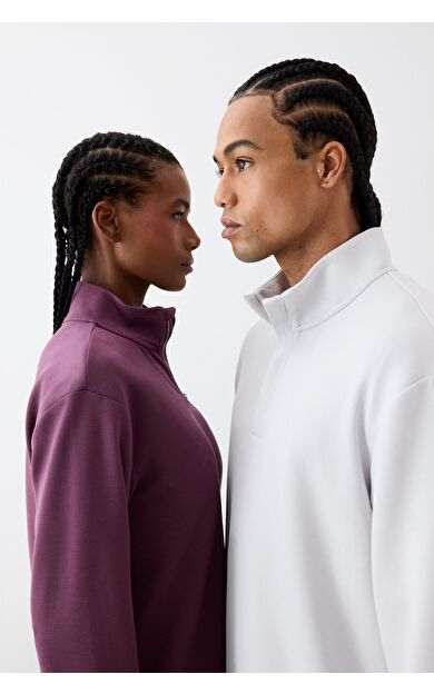 DeFacto DeFactoFit Standart Fit Dik Yaka Modal Sporcu Sweatshirt