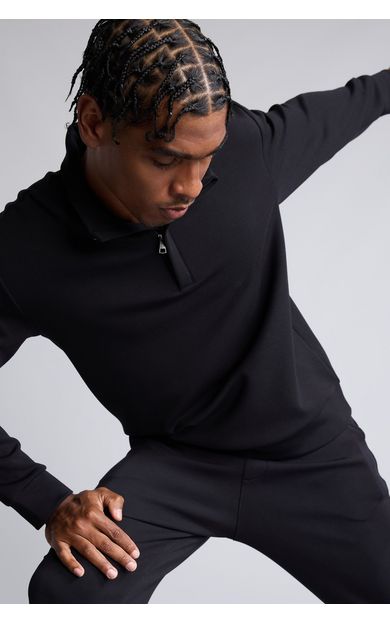 DeFacto Ultra Yumuşak Standart Fıt Dik Yaka Modal Sporcu Basic Sweatshirt