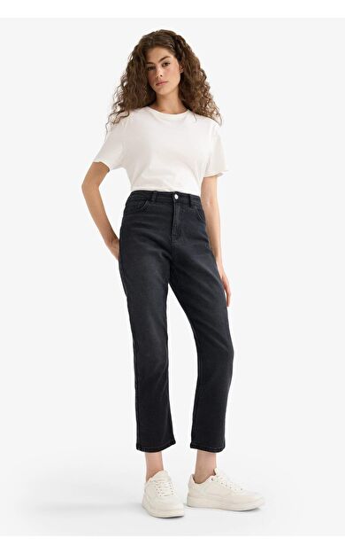 DeFacto Mary Vintage Straight Fit Yüksek Bel Bilek Boy Jean Pantolon E9819AX25AUNM40