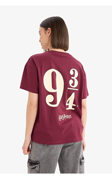 DeFacto Coool Harry Potter Oversize Geniş Kalıp Sırt Baskılı Kısa Kollu Tişört