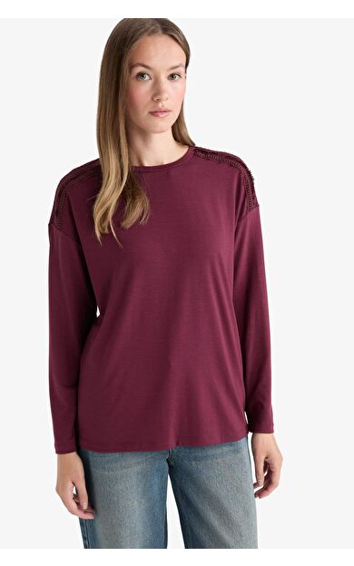 DeFacto Regular Fit Uzun Kollu Tişört E9905AX25AUBR115