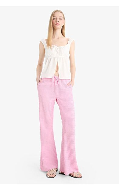 DeFacto Coool Flare Fit Beli Lastikli Bürümcük Pantolon E9942AX25SMPN444