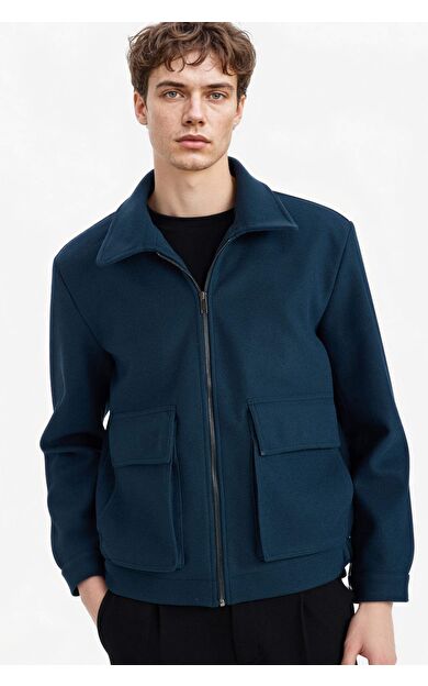 Fermuarlı Cepli Mont