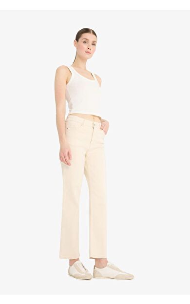 DeFacto Comfort Straight Yüksek Bel Bilek Boy Jean Pantolon