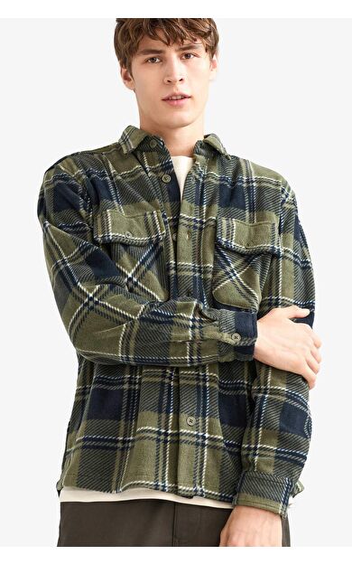 Regular Fit Kareli Polar Uzun Kollu Gömlek