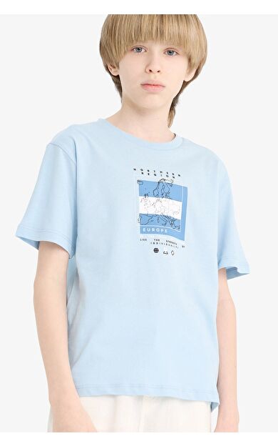 DeFacto Erkek Çocuk New Regular Fit Bisiklet Yaka Kısa Kollu Tişört F0172A825SMBE196