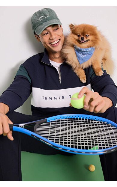 DeFactoFit Boxy Fit Dik Yaka Yarım Fermuarlı Sporcu Sweatshirt