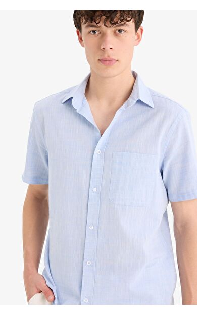 DeFacto Regular Fit Pamuklu Kısa Kollu Gömlek F0228AX25SPGR88