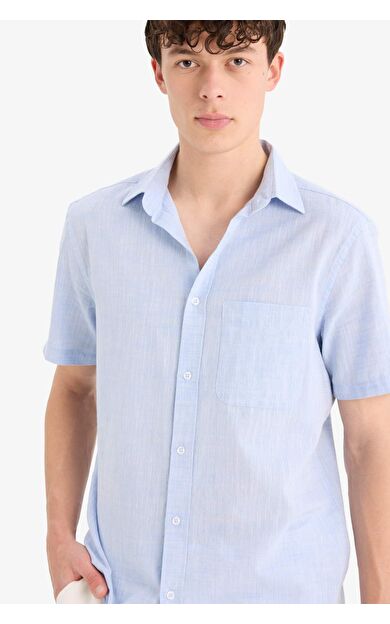 DeFacto Regular Fit Pamuklu Kısa Kollu Gömlek F0228AX25SPGR88