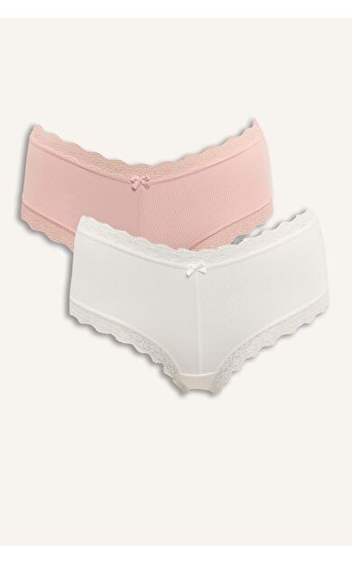 Dantel Detaylı Micro 2'li Hipster Külot -Fall in Love