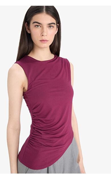 DeFacto Slim Fit Dar Kesim Bisiklet Yaka Atlet F0358AX25SMBR115