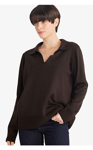 Regular Fit Polo Yaka Triko Kazak