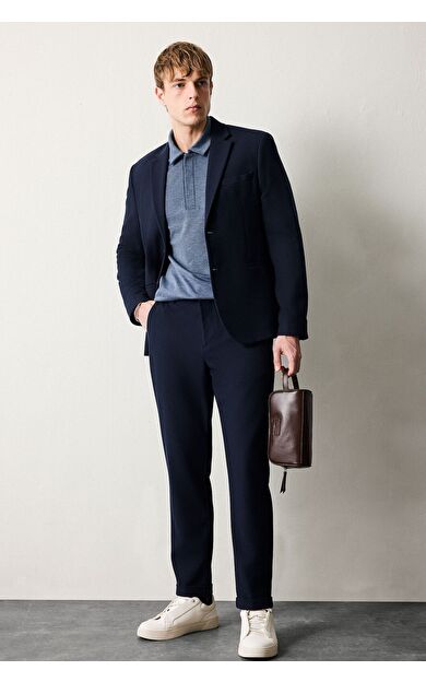 DeFacto Tailored Fit Daralan Kesim Kısa Paça Penye Pantolon