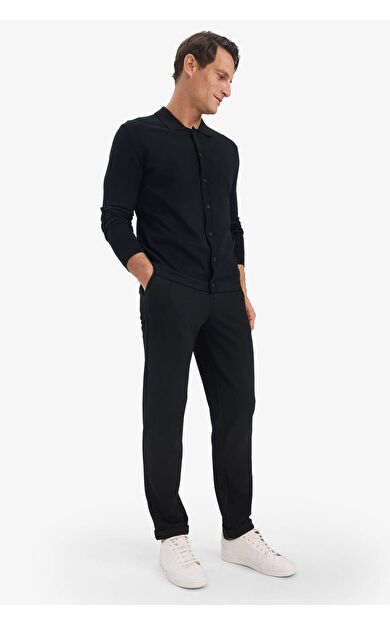 Jogger Fit Kısa Paça Penye Pantolon F0412AX25WNBK27