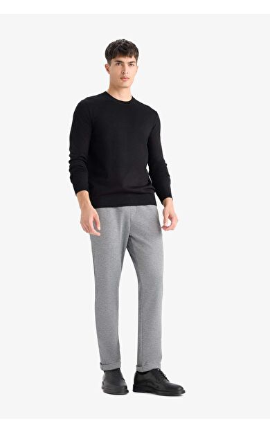 Jogger Fit Kısa Paça Penye Pantolon F0412AX25WNGR370