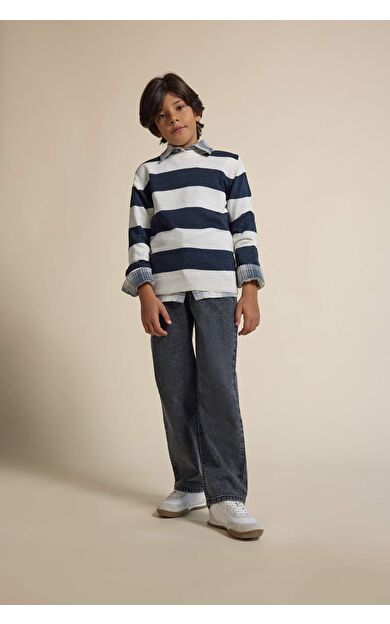 DeFacto Erkek Çocuk Wide Leg Düz Paça Jean Pantolon
