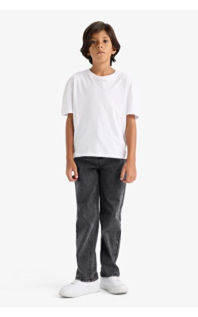Erkek Çocuk Straight Fit Düz Paça Jean Pantolon