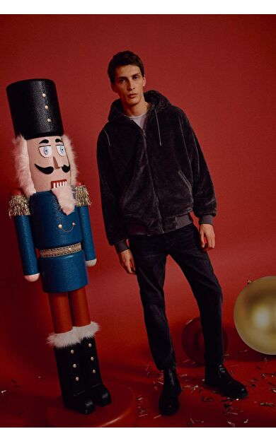 Tailored Regular Fit Düz Paça Fitilli Kadife Pantolon