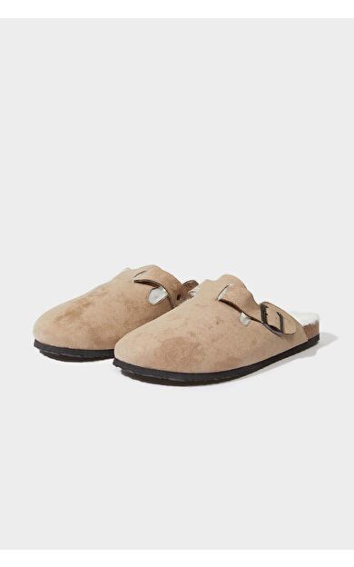 Erkek Düz Taban Suni Deri Ev Terliği