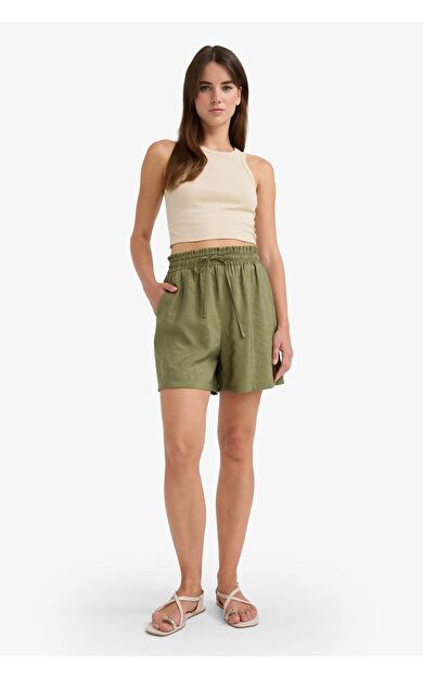 DeFacto Yüksek Bel Düz Paça Şort F0487AX25SMKH21