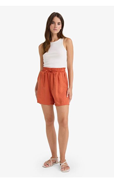 DeFacto Yüksek Bel Düz Paça Şort F0487AX25SMOG269