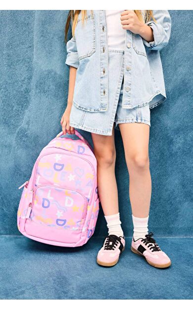 DeFacto Kız Çocuk Baskılı Sırt Çantası F0571A8NSPN22