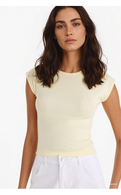 DeFacto Slim Fit Dar Kesim Bisiklet Yaka Basic Düz Modal Kısa Kollu Tişört F0685AX25SPYL504