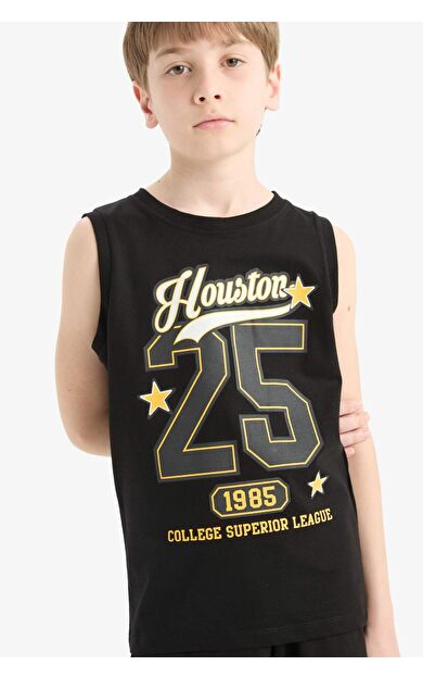 DeFacto Erkek Çocuk Bisiklet Yaka Baskılı Atlet F0690A825HSBK81