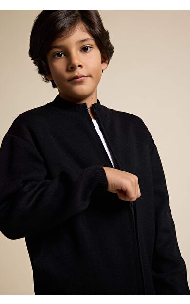 Erkek Çocuk Yarım Fermuarlı Hırka F0817A825AUBK27