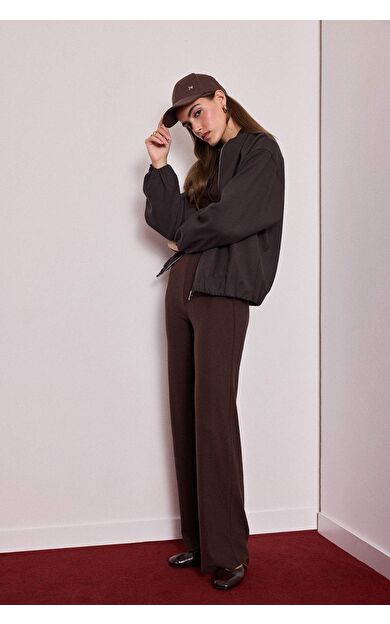 Beli Lastikli Wide Leg Geniş Paça Eşofman Altı