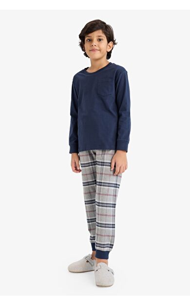 DeFacto Erkek Çocuk Regular Fit Flanel 2'li Pijama Takımı