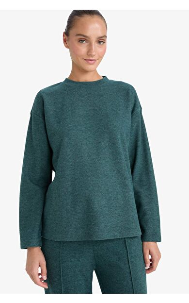 DeFacto Relax Fit Bisiklet Yaka Sweatshirt F1013AX25AUGN650