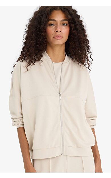 DeFacto Kolej Yaka Bomber Modal Hırka F1025AX25AUBG757